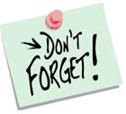 Graphic showing a post-it note that reads "Don't Forget!"