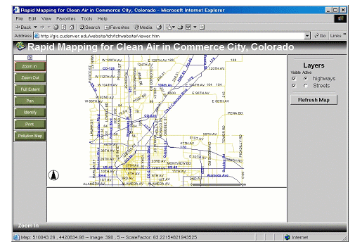 GIS-Enabled Web Site