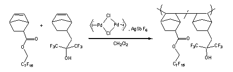 Synthesis of Fluorinated Addition Copolymer of NB-FOA and NB-HFA