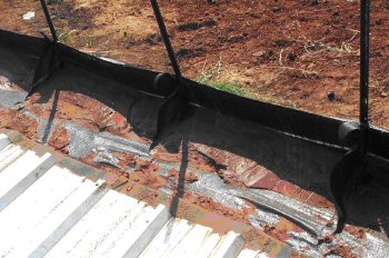 Figure 2. Impounded sediment after end of simulation (next day)