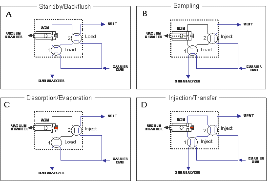 Figure 2. Carrier gas flow pathway