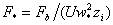 F star equals F 
b divided by U times the square of W star and Zi