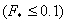 (F star less 
than or equal to 0.1)