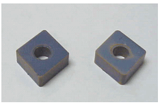 Picture showing nano MoS2-PTFE deposited tool inserts.