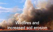 photo of a wildfire, which may increase soil erosion