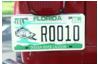 Graphic showing the Florida license plate R0010.