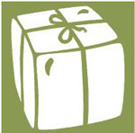 Illustration of gift-wrapped box.