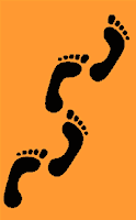 GIS logo: picture of footprints