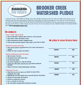 Example of a watershed pledge