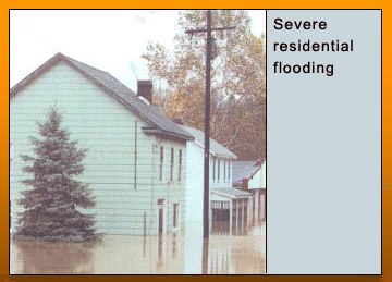 Photo of severe residential flooding